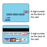 Master card, Visa, American express and Discover